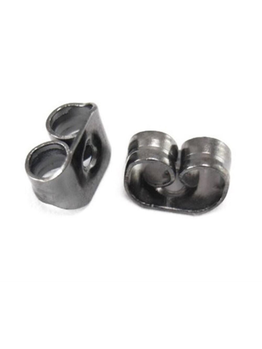 Gunmetal Gray Black Earnuts Earring Backs Stoppers Findings Bulk 100 pcs